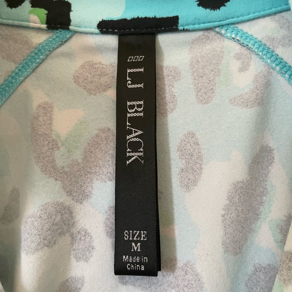 Lorna Jane Turquoise and black leopard print zip up - Picture 6 of 6